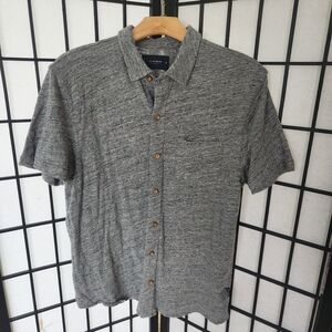 Lucky Brand Heather Gray Casual Button-Down Shirt